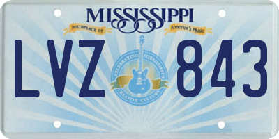 MS license plate LVZ843
