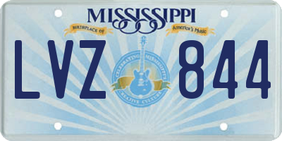 MS license plate LVZ844