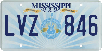 MS license plate LVZ846