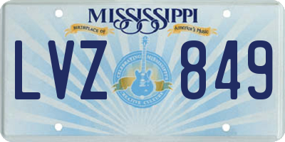 MS license plate LVZ849