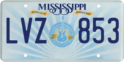 MS license plate LVZ853