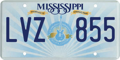 MS license plate LVZ855