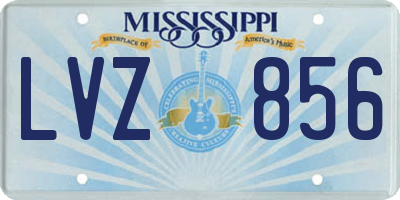 MS license plate LVZ856