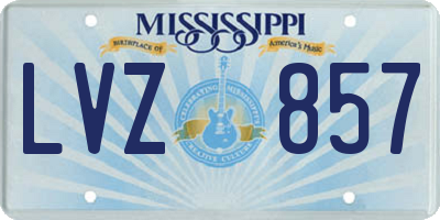 MS license plate LVZ857