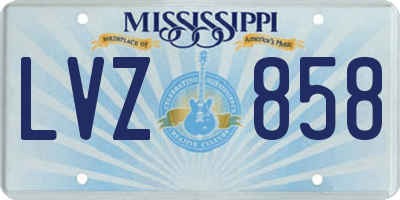 MS license plate LVZ858