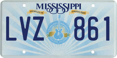 MS license plate LVZ861
