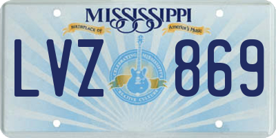 MS license plate LVZ869