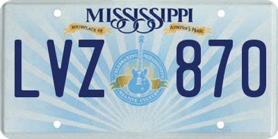 MS license plate LVZ870