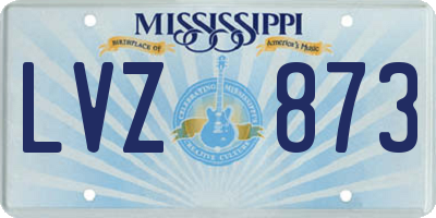 MS license plate LVZ873