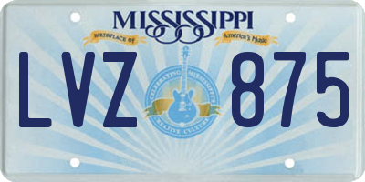 MS license plate LVZ875