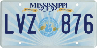 MS license plate LVZ876