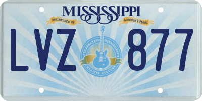 MS license plate LVZ877