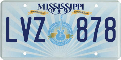 MS license plate LVZ878