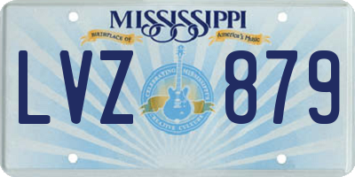 MS license plate LVZ879