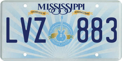 MS license plate LVZ883