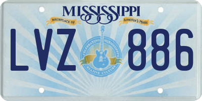 MS license plate LVZ886