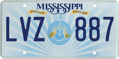 MS license plate LVZ887