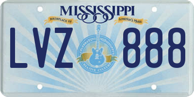 MS license plate LVZ888