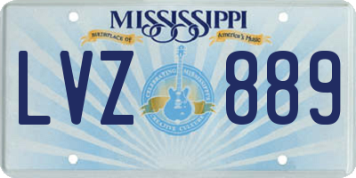 MS license plate LVZ889