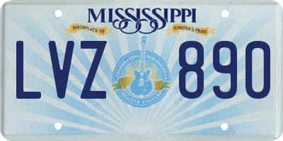MS license plate LVZ890