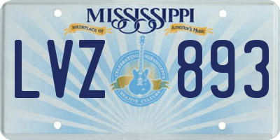 MS license plate LVZ893