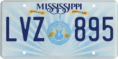 MS license plate LVZ895