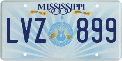 MS license plate LVZ899