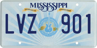 MS license plate LVZ901