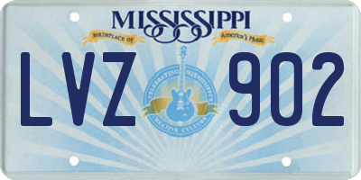 MS license plate LVZ902