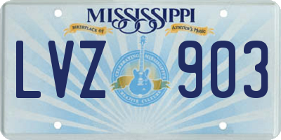 MS license plate LVZ903
