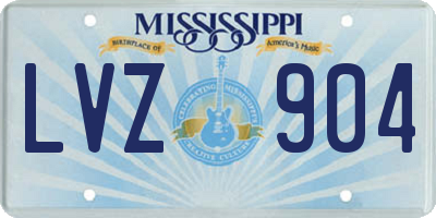 MS license plate LVZ904