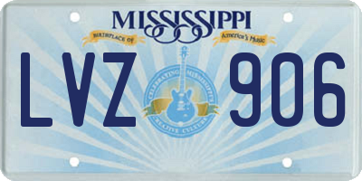 MS license plate LVZ906
