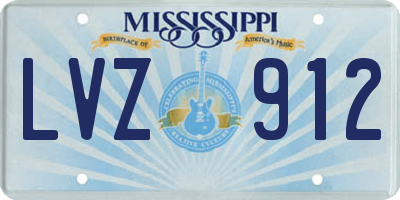 MS license plate LVZ912