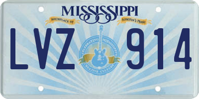 MS license plate LVZ914