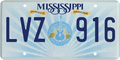 MS license plate LVZ916