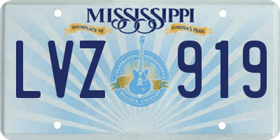 MS license plate LVZ919