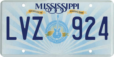 MS license plate LVZ924
