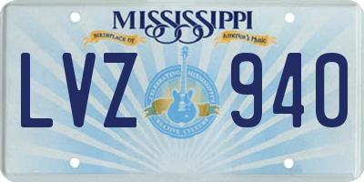 MS license plate LVZ940