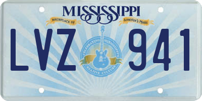 MS license plate LVZ941