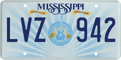 MS license plate LVZ942