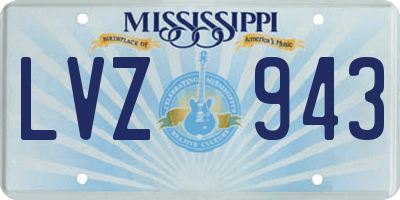 MS license plate LVZ943