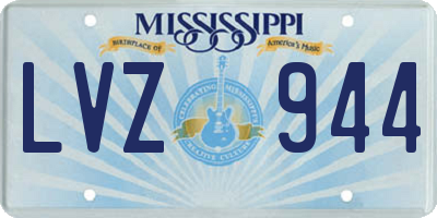 MS license plate LVZ944