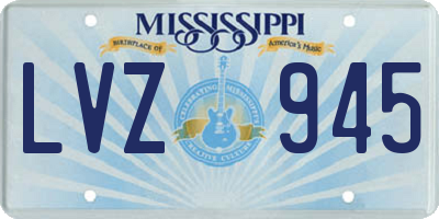 MS license plate LVZ945