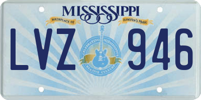 MS license plate LVZ946