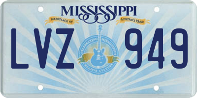 MS license plate LVZ949