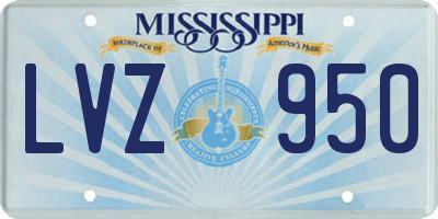 MS license plate LVZ950