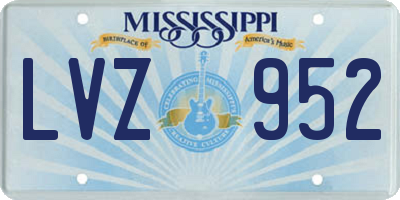 MS license plate LVZ952