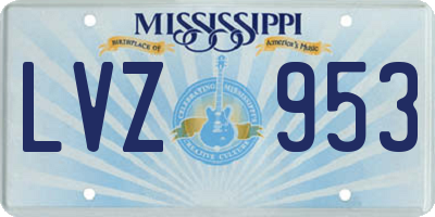 MS license plate LVZ953