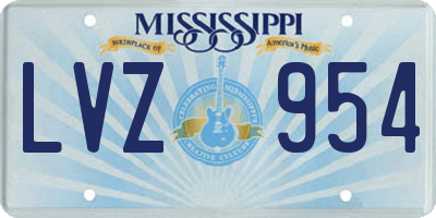 MS license plate LVZ954