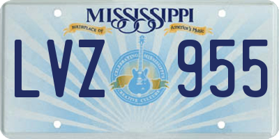MS license plate LVZ955